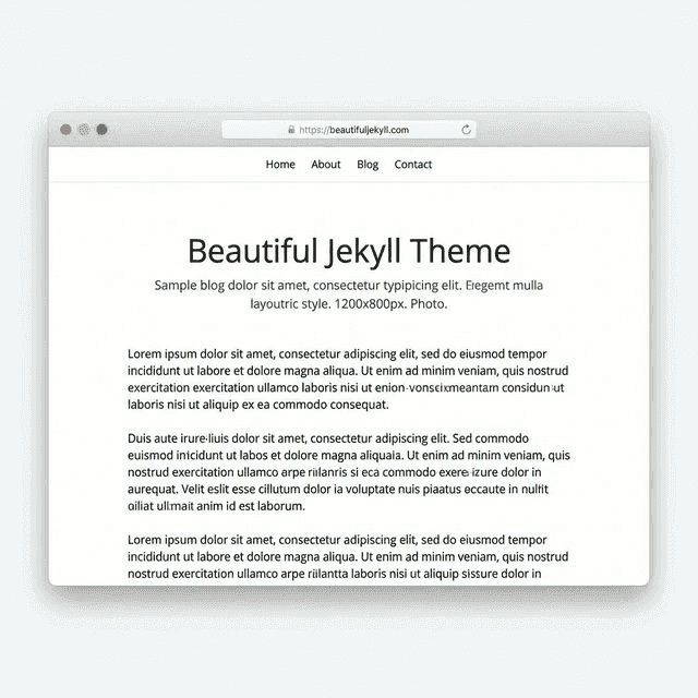 Beautiful Jekyll Theme - A clean, one-column responsive blog design